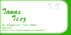 tamas ticz business card